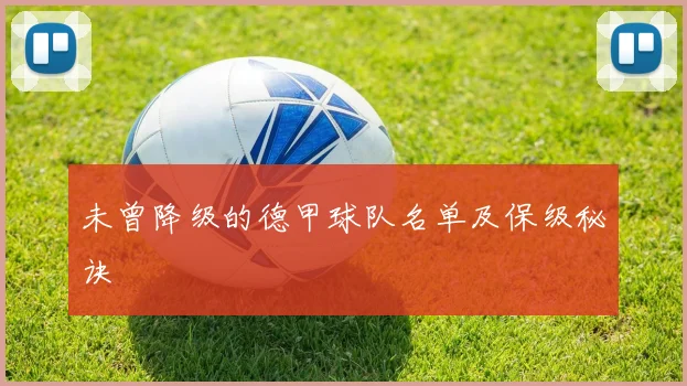 未曾降级的德甲球队名单及保级秘诀
